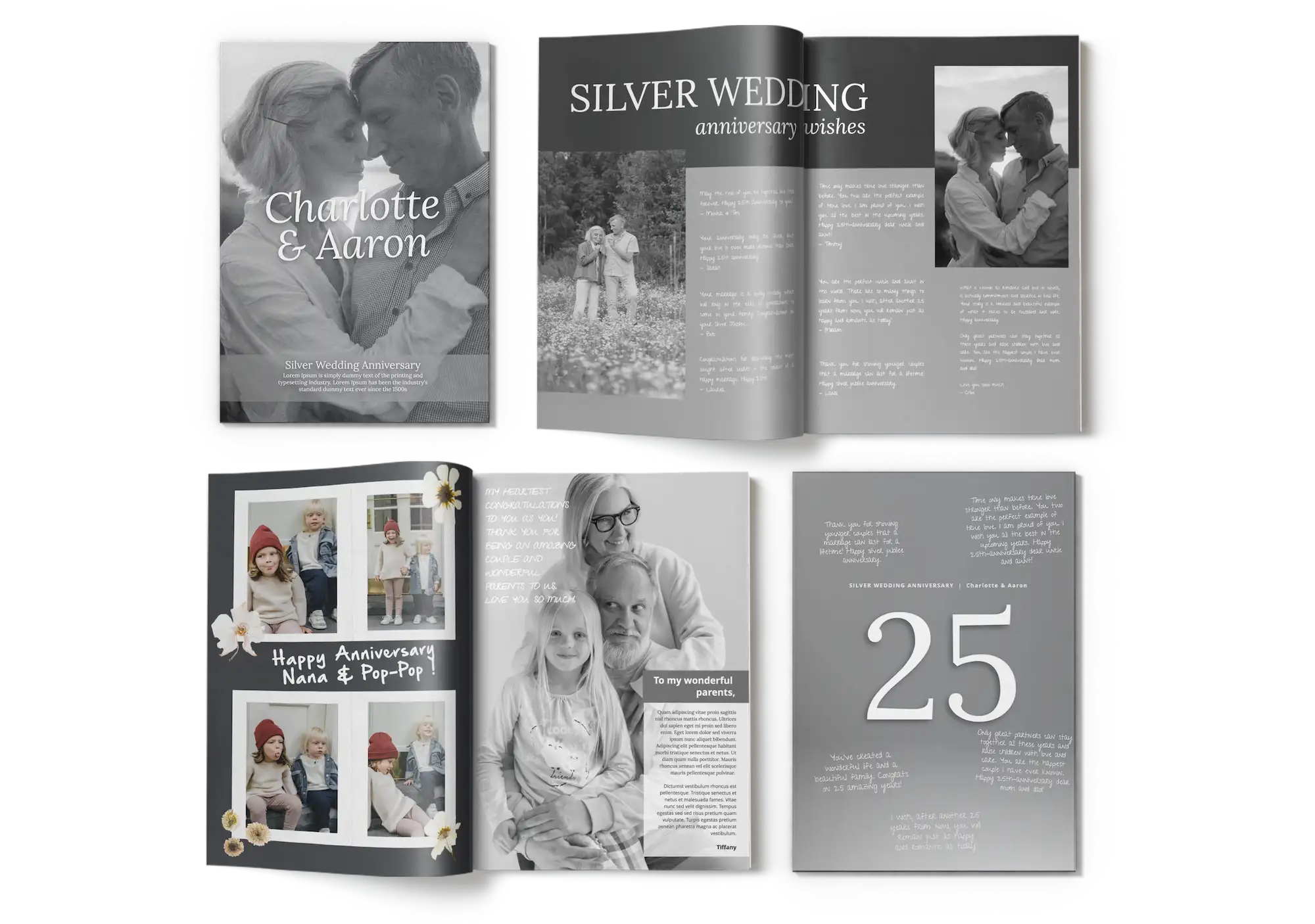 silver anniversary magazine template