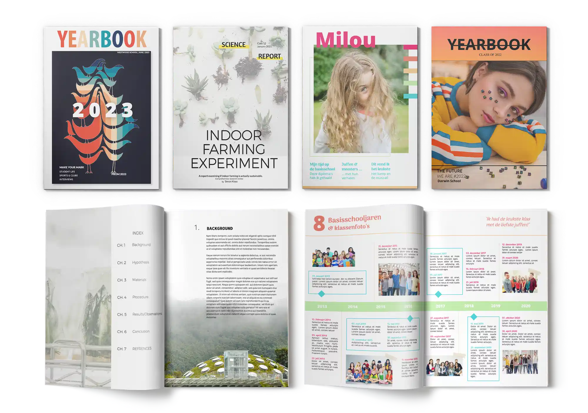 book and magazine school templates
