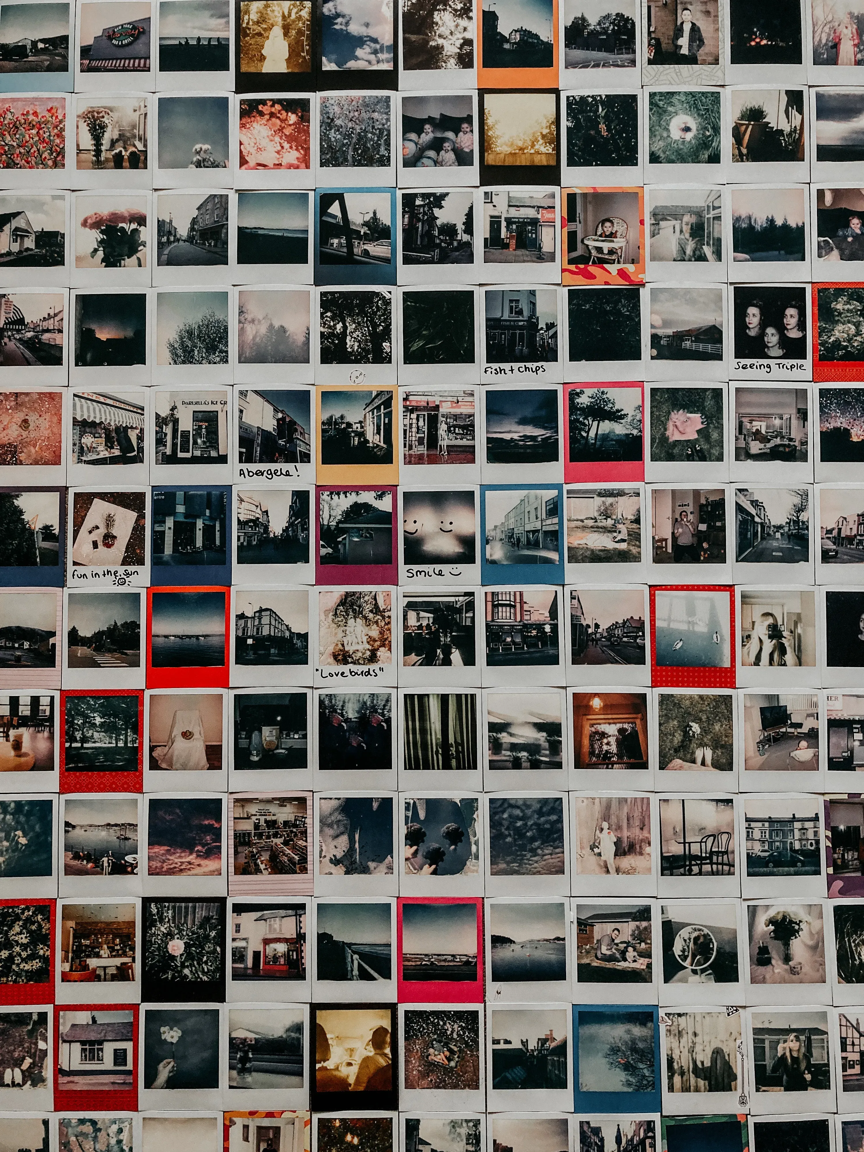 Polaroid photo collage