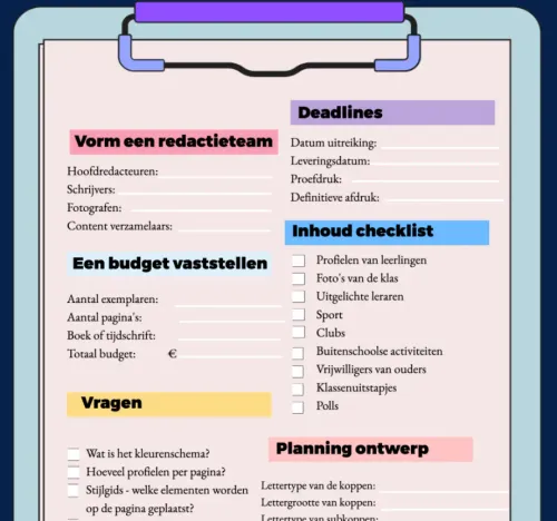 Jaarboek checklist en planningsgids