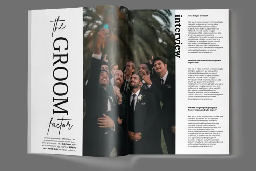 bride groom interview magazine