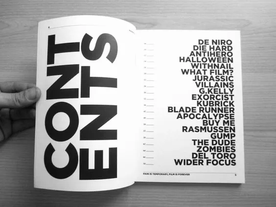 magazine table of contents 